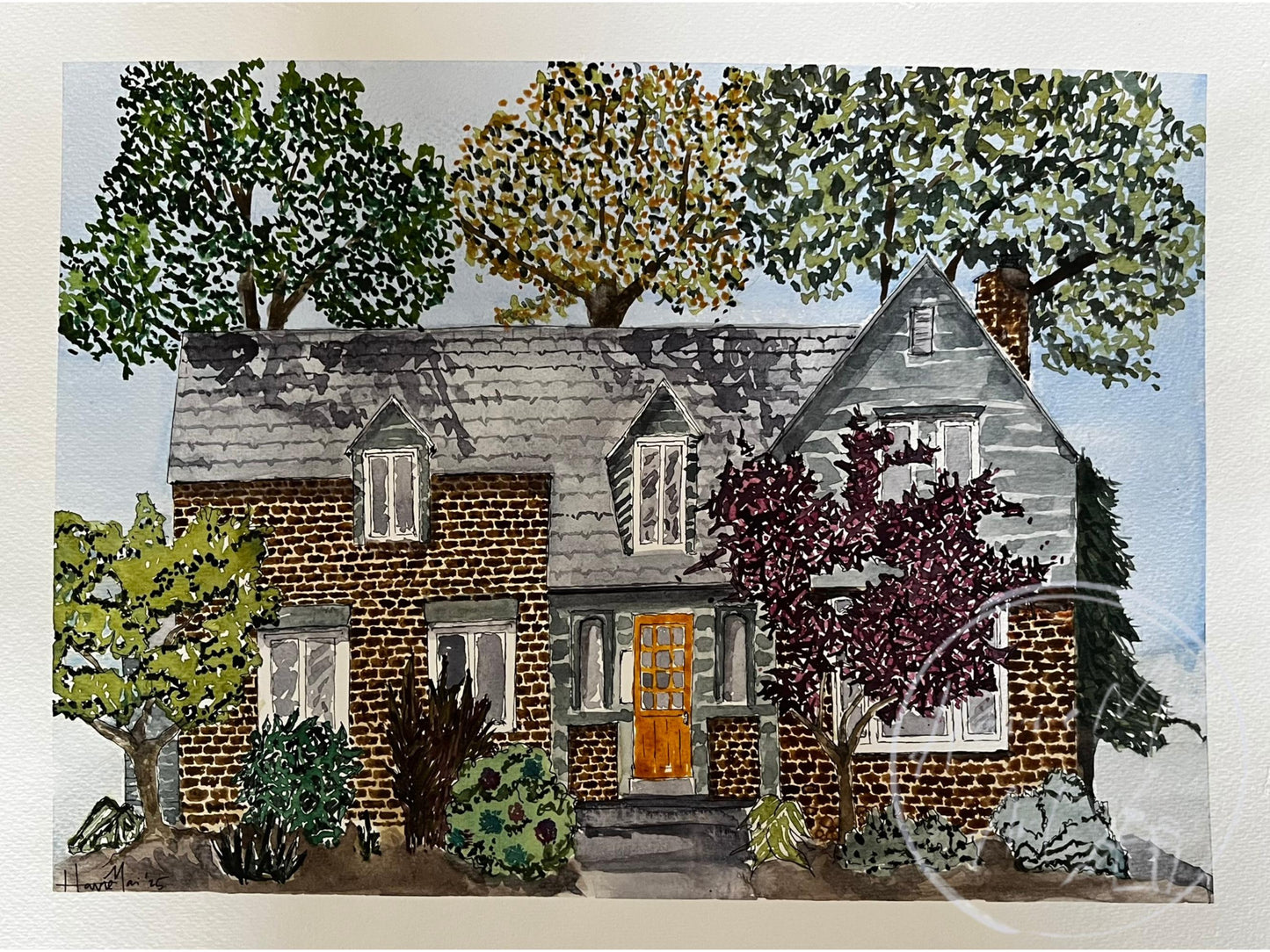 Custom Home Portrait – Watercolor Painting of Personal, Childhood, or First Homes – Unique Housewarming Gift